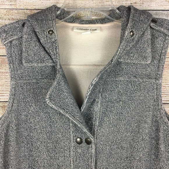 Coldwater Creek Hooded Knit Vest - Picture 3 of 11